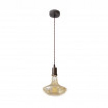 Distribuidor - Lâmpadas Diversas | Lâmpadas Modernas | COLGANTE DACIO 1XE27 MARRON/AMBAR BOMBILLA INCLUIDA 8W 3000K 640LM REGX19X19 CM Ref: 166991002